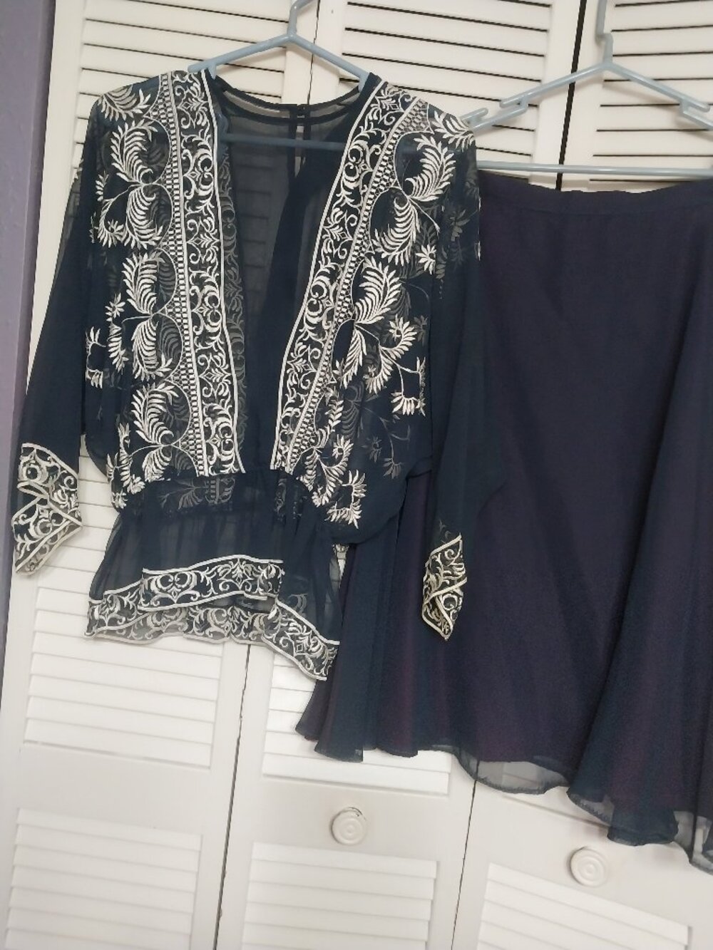 Embroidered Skirt and Top